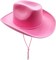 4E's Novelty Pink Cowgirl Hat - Felt Cowboy Hat with Removable Chinstrap & Shapeable Brim for Party Dress Up, Festivals & Accessories